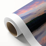 Art deco poster of Ontario scenery in soft pastel shades on rolled canvas, suitable for nursery wall art.