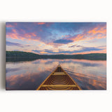 Black and white photo of Ontario scenery on large stretched canvas, ideal for kitchen wall art.