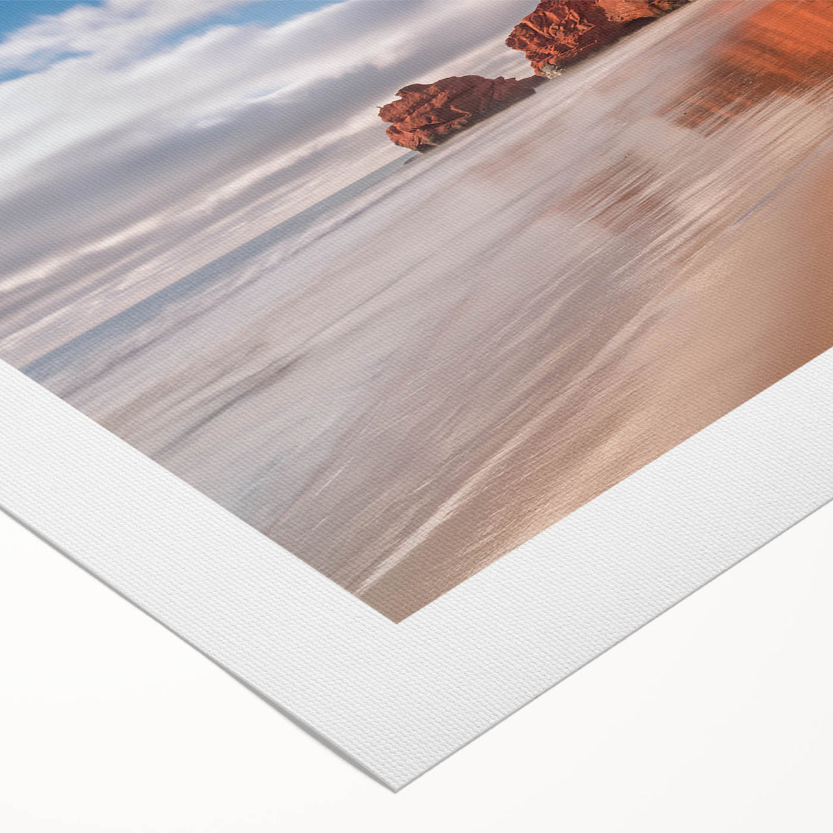Art deco poster of Quebec scenery on rolled canvas, featuring muted earth tones, ideal for dining room wall art.
