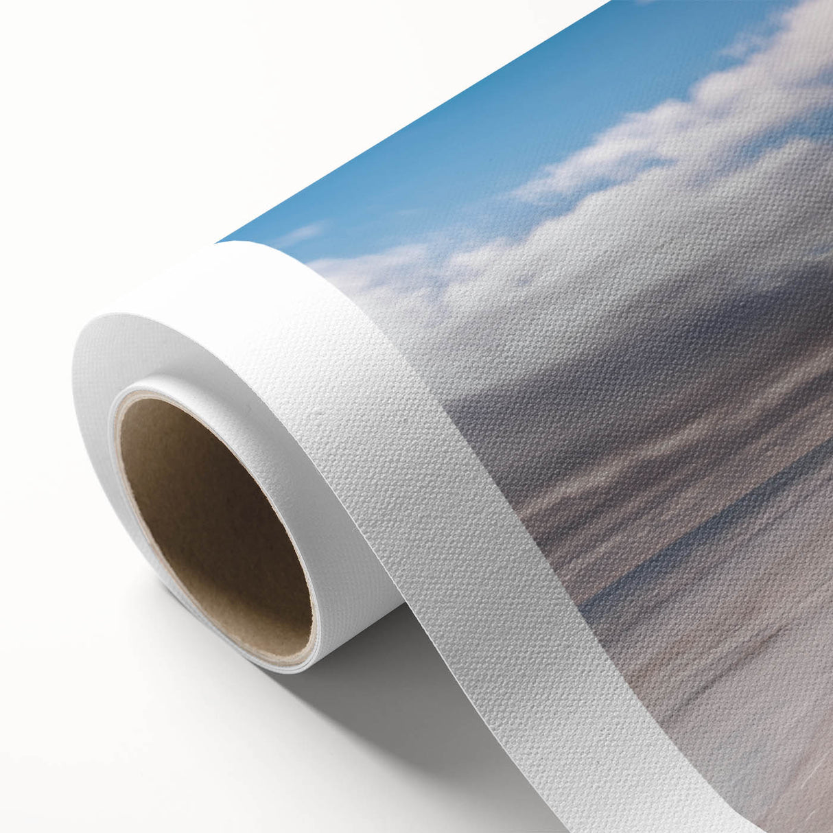 Art deco poster of Quebec scenery in pastel shades on rolled canvas, ideal for nursery wall art or dining room decor.