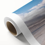 Art deco poster of Quebec scenery in pastel shades on rolled canvas, ideal for nursery wall art or dining room decor.
