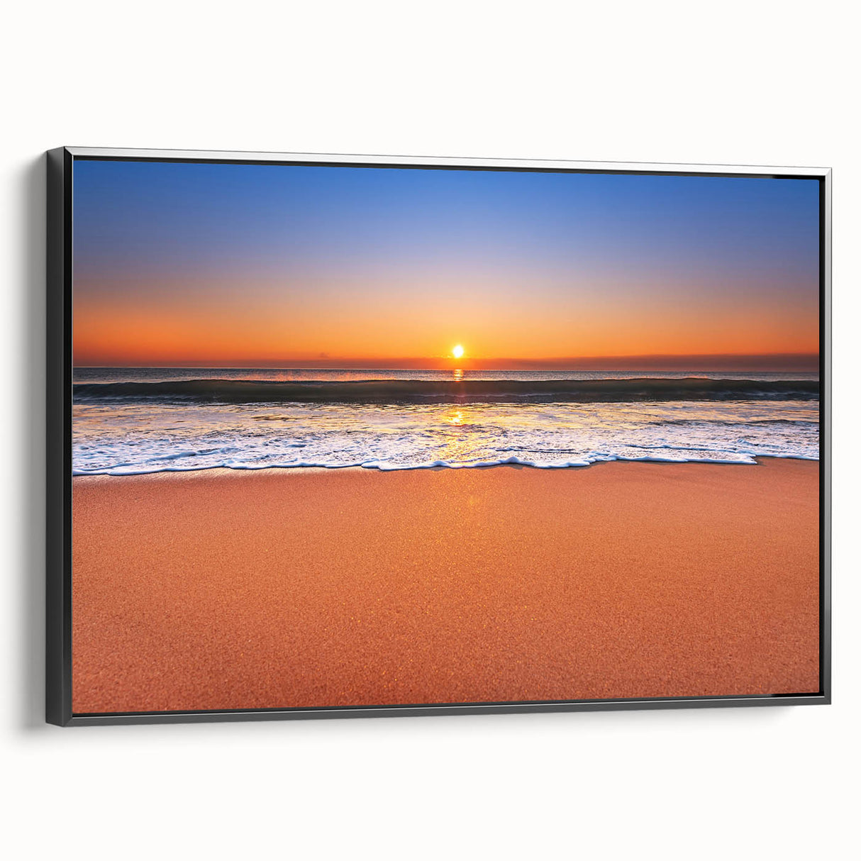 Black and white framed canvas of a vintage Barbados landscape, ideal for bedroom wall decor.