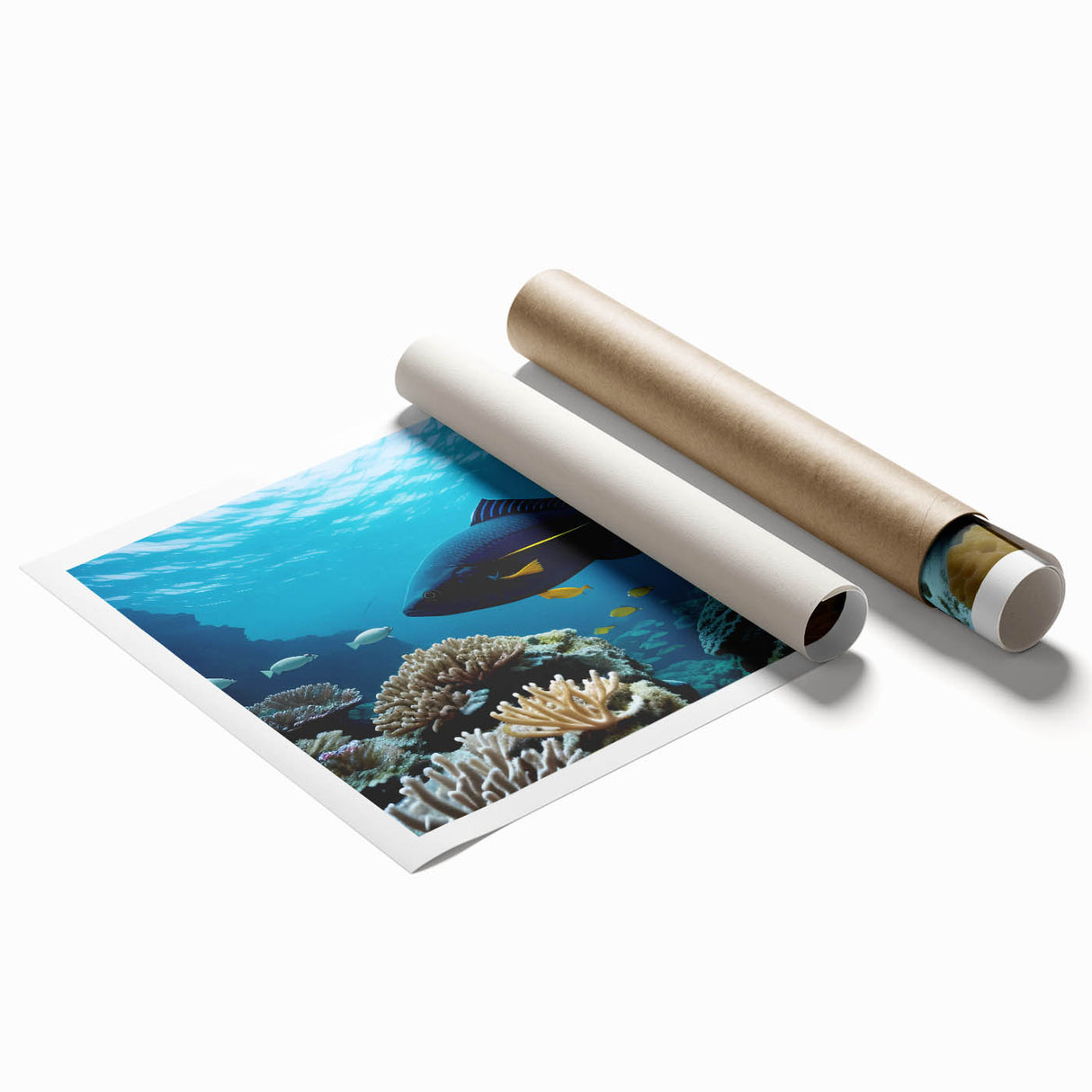 Extra large rolled canvas print featuring a floral art design in vibrant hues.
