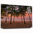 Acrylic print of a Caribbean landscape, featuring vivid blue and green tones, suitable for bedroom or dining room decor.