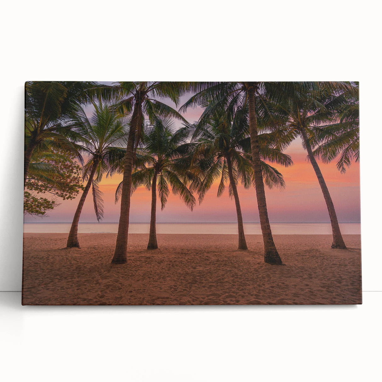 Black and white photo of Caribbean scenery on large stretched canvas, ideal for kitchen wall art or bedroom ambiance.