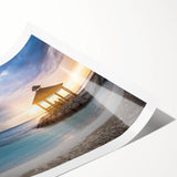 Extra large wall art featuring line art flowers in pastel shades on a rolled print, suitable for large living room decor.