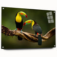 Acrylic print of a large abstract wall art depicting Central American scenery, ideal for bedroom or dining room decor.