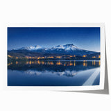 Large rolled canvas print featuring a floral scene in vibrant hues of red and green, ideal for art wall dining room.