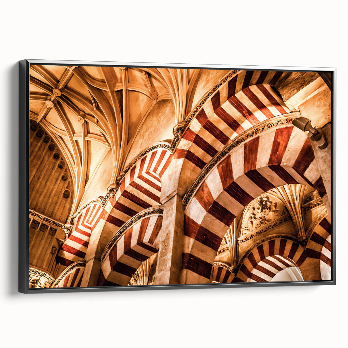 Black and white vintage poster art of a Nicaraguan landscape on framed canvas, ideal for bedroom decor.