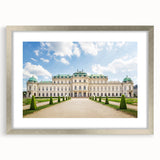 Extra large abstract art print of a textured Austrian landscape in silver frame, ideal for living room decor.