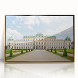Acrylic print of a European scenery with gold frame, featuring art deco style, ideal for modern art wall decor in a nursery.