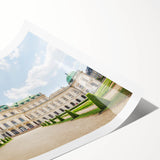 Extra large rolled print of line art flowers in muted earth tones, ideal for large living room wall art.