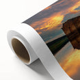Art Deco poster of a European Bulgarian landscape in pastel hues on rolled canvas, ideal for nursery wall art.