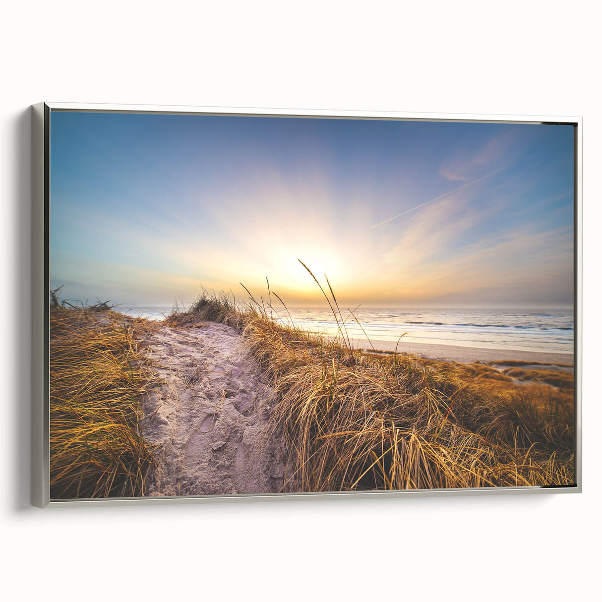 Landscape art painting of a European scenery in muted earth tones on framed canvas, ideal for living room decor.
