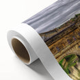 Art deco poster of Bath, England, featuring muted pastel shades on rolled canvas, ideal for nursery wall art.