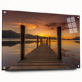 Acrylic print of Cumbria's landscape in muted earth tones, suitable for bedroom or dining room decor.