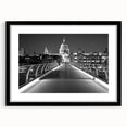 Extra large abstract art print of colorful London scenery, textured look on a black framed mat, ideal for living room decor.