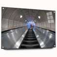 Acrylic print of a bustling Piccadilly scene in muted urban colors, ideal for dining room decor.
