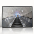 Large abstract wall art depicting Piccadilly, England in muted grays and blues on a framed acrylic.