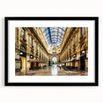 Colorful abstract art print of Milan scenery in vibrant hues on a textured, extra large canvas, ideal for living room decor.