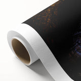 Art Deco poster of Mount Etna in muted earth tones on rolled canvas, suitable as nursery wall art.