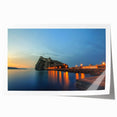Rolled print of Naples scenery with vibrant floral elements in pastel shades, ideal for art wall dining room.