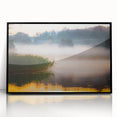 Large abstract wall art featuring a mid-century modernist style scene of a European city in Latvia.
