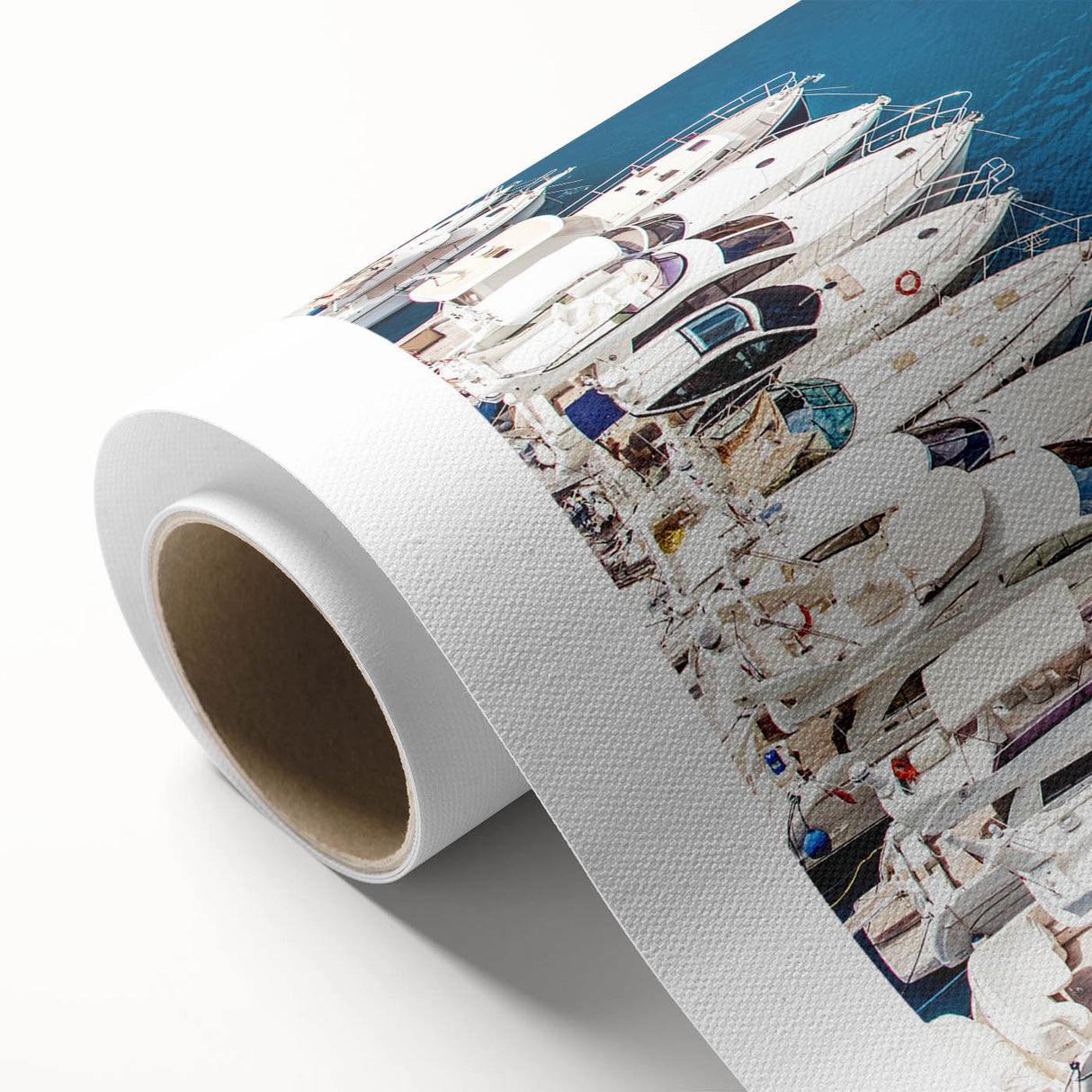 Art Deco style poster of Monaco scenery in pastel shades on rolled canvas, ideal for nursery wall art.