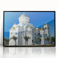 Large abstract wall art depicting a European Montenegro landscape in muted earth tones on a framed acrylic.