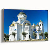 Landscape art painting of Montenegro scenery on framed canvas.