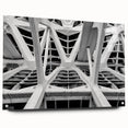 Acrylic print of a large abstract depiction of Valencia scenery in vibrant earth tones.