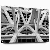 Acrylic print of a large abstract depiction of Valencia scenery in vibrant earth tones.