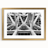 Extra large abstract art print of Valencia scenery in textured tones on a gold-framed canvas, ideal for living room decor.