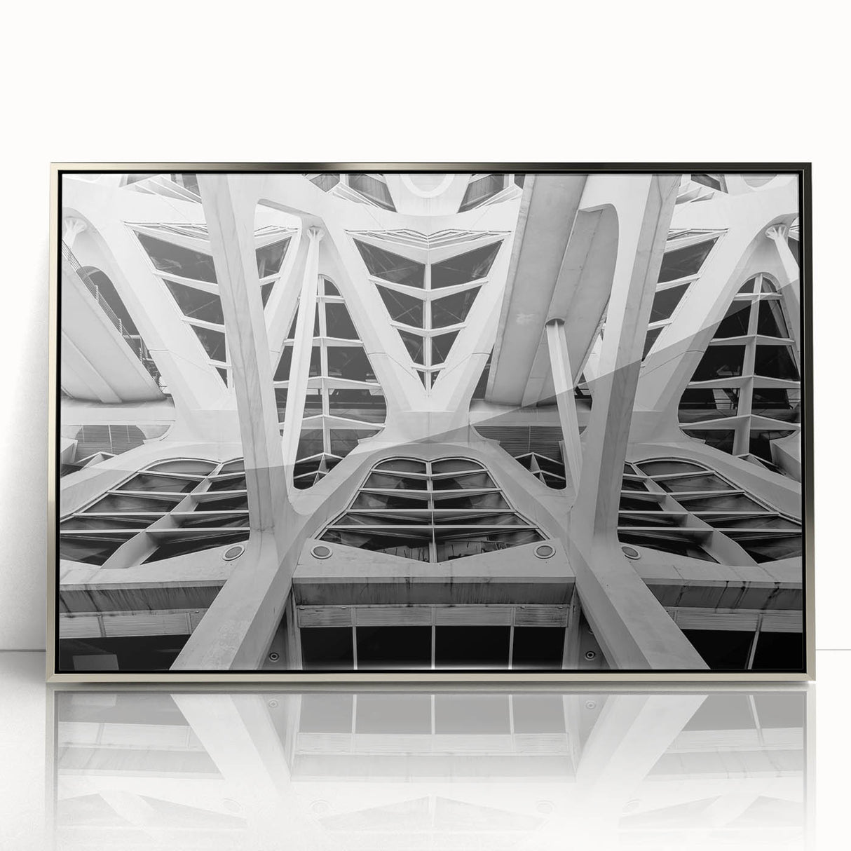 Mid-century modernist art of Valencia scenery in muted earth tones, framed acrylic, ideal for nursery wall art.
