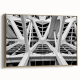 Framed canvas depicting a vintage-style landscape of Valencia, Spain, in muted gold and black tones.