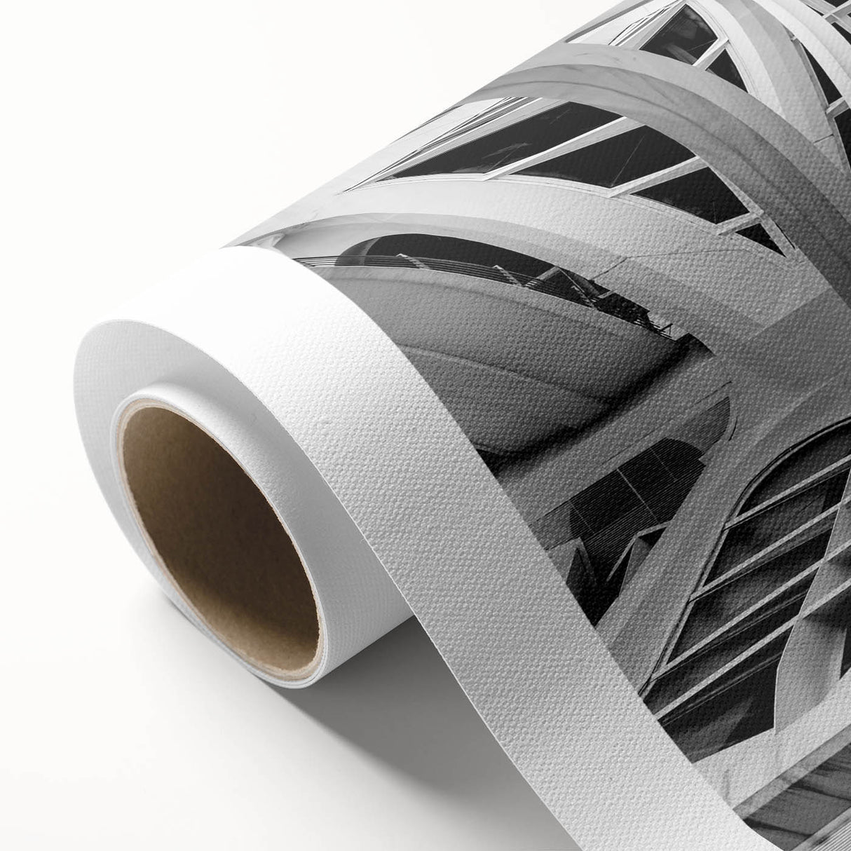 Art Deco poster of Valencia scenery in muted earth tones on rolled canvas, ideal for nursery wall art.