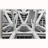 Black and white photograph of Valencia skyline on large stretched canvas, suitable for kitchen wall art.