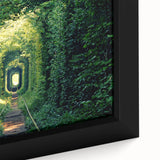 Extra large framed canvas of a textured, colorful Ukrainian landscape in black with vibrant accents.