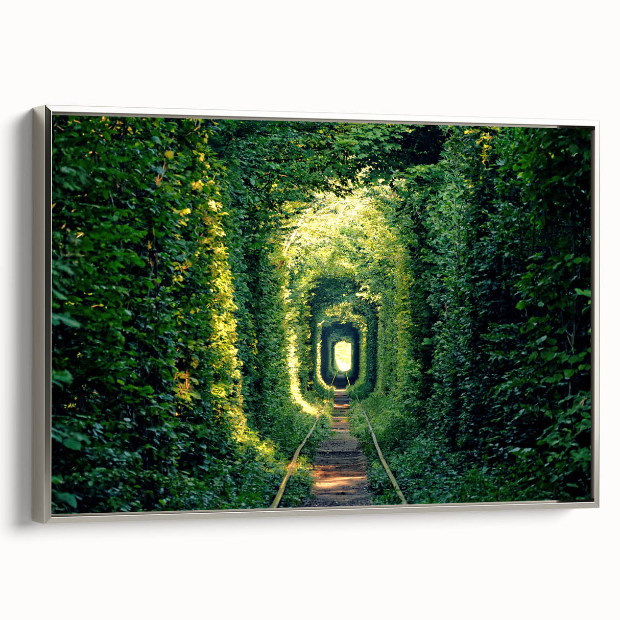 Framed canvas featuring a colorful vintage-style landscape art painting of a Ukrainian scenery, ideal for living room decor.
