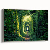 Framed canvas featuring a colorful vintage-style landscape art painting of a Ukrainian scenery, ideal for living room decor.