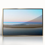 Framed acrylic print of Cabo San Lucas scenery in gold tones, ideal for modern art wall decor.