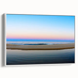 Vintage poster art of Cabo San Lucas on framed canvas, featuring a colorful palette, ideal for living room decor.