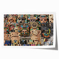 Extra large rolled print of Yucatan scenery with vibrant green and blue tones, ideal for dining room wall art.