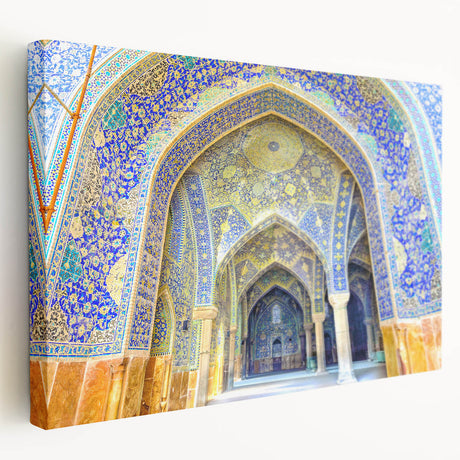 Large canvas print of a Middle Eastern landscape in muted earth tones, ideal for kitchen wall art.