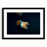 Extra large abstract art print featuring vibrant, colorful textures on a framed canvas, ideal for living room decor.
