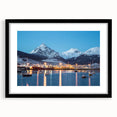 Extra large, textured abstract art print featuring vibrant, colorful scenery of Argentina on a framed black canvas.