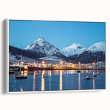 Vintage poster art of a scenic Argentine landscape, featuring vibrant colors on a framed canvas, ideal for living room decor.