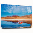 Acrylic glass print of a large abstract depiction of Bolivian scenery in earthy tones.