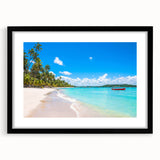 Extra large abstract art print featuring vibrant, textured scenery of Brazil on a framed canvas, ideal for living room decor.
