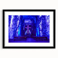 Extra large framed abstract print of a vibrant, colorful Colombian landscape on canvas, ideal for living room decor.